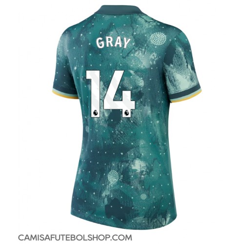 Camisa de time de futebol Tottenham Hotspur Archie Gray #14 Replicas 3º Equipamento Feminina 2024-25 Manga Curta